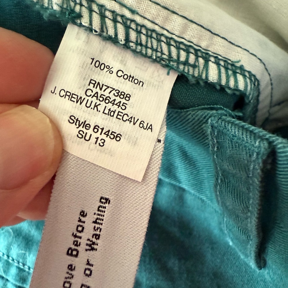 J Crew Teal Women's Shorts - Picture 4 of 4